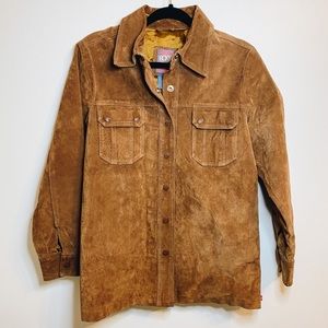 Roxy Brown Leather Coat MEDIUM